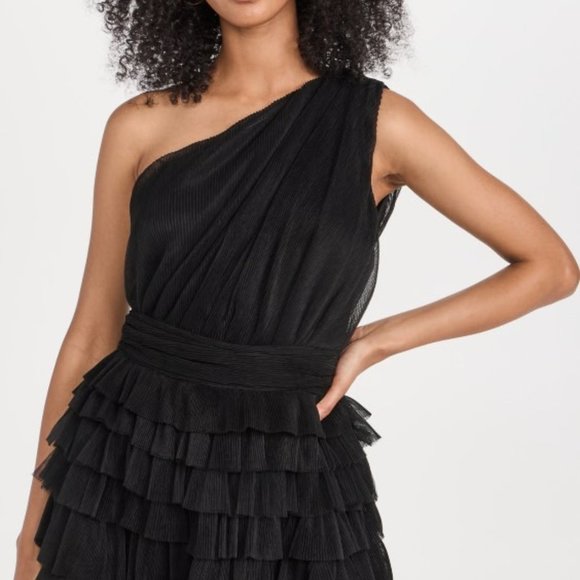 Endless Rose One Shoulder Tiered Tulle Mini Dress Black Size XS - Picture 5 of 6